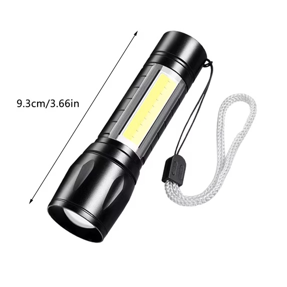 FL5005 flashlight with 9.3 cm length annotation